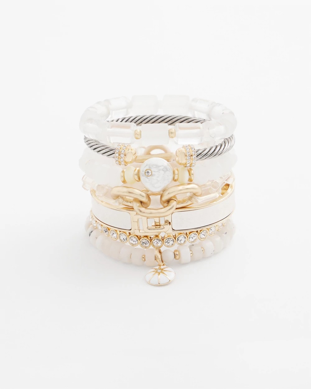 Chico's Goldtone Stretch Tennis Bracelet