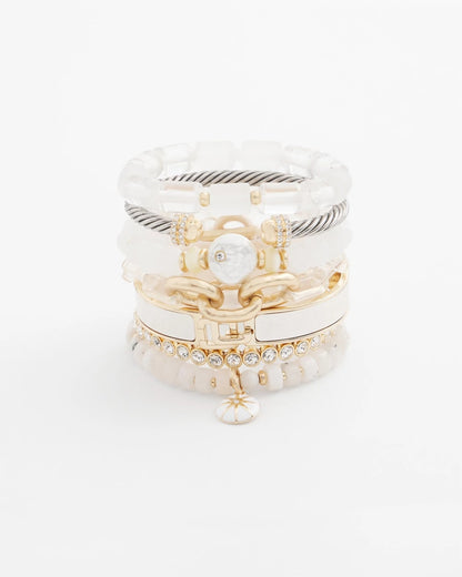 Chico's Goldtone Stretch Tennis Bracelet