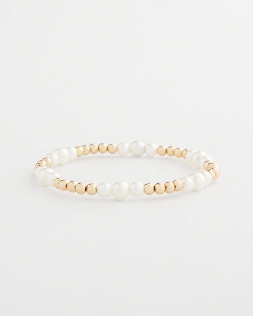 Chico's Goldtone Bead Stretch Bracelet