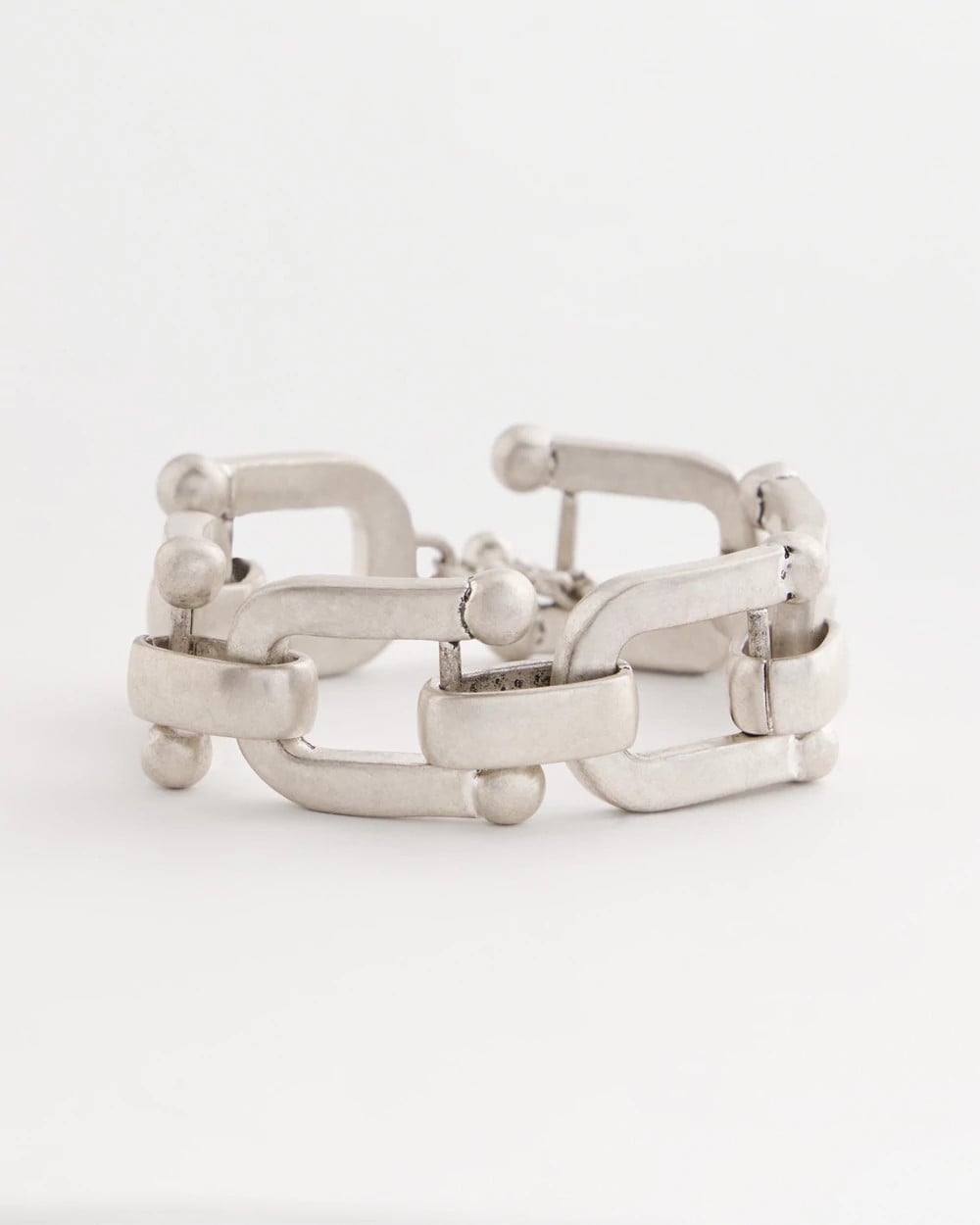 Chico's Silvertone Link Chain Bracelet