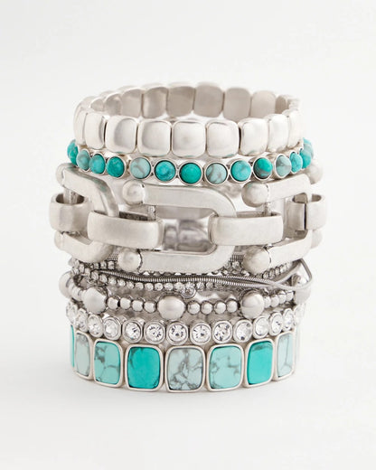 Chico's Silvertone Link Chain Bracelet