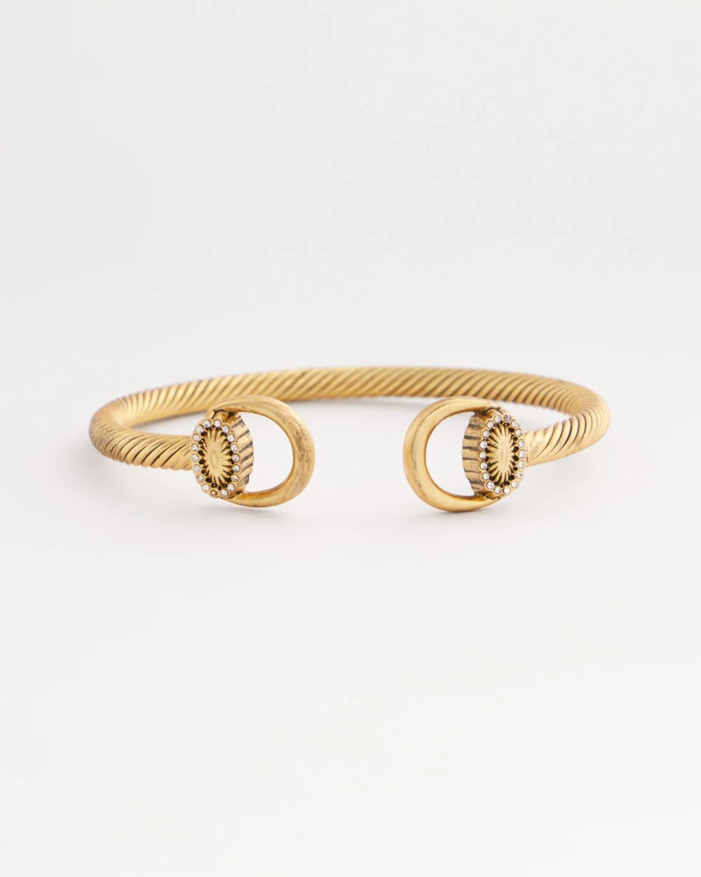 Chico's Equestrian Horsebit Goldtone Cuff Bracelet
