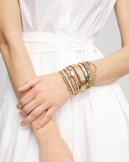 Chico's Goldtone Stretch Bracelet