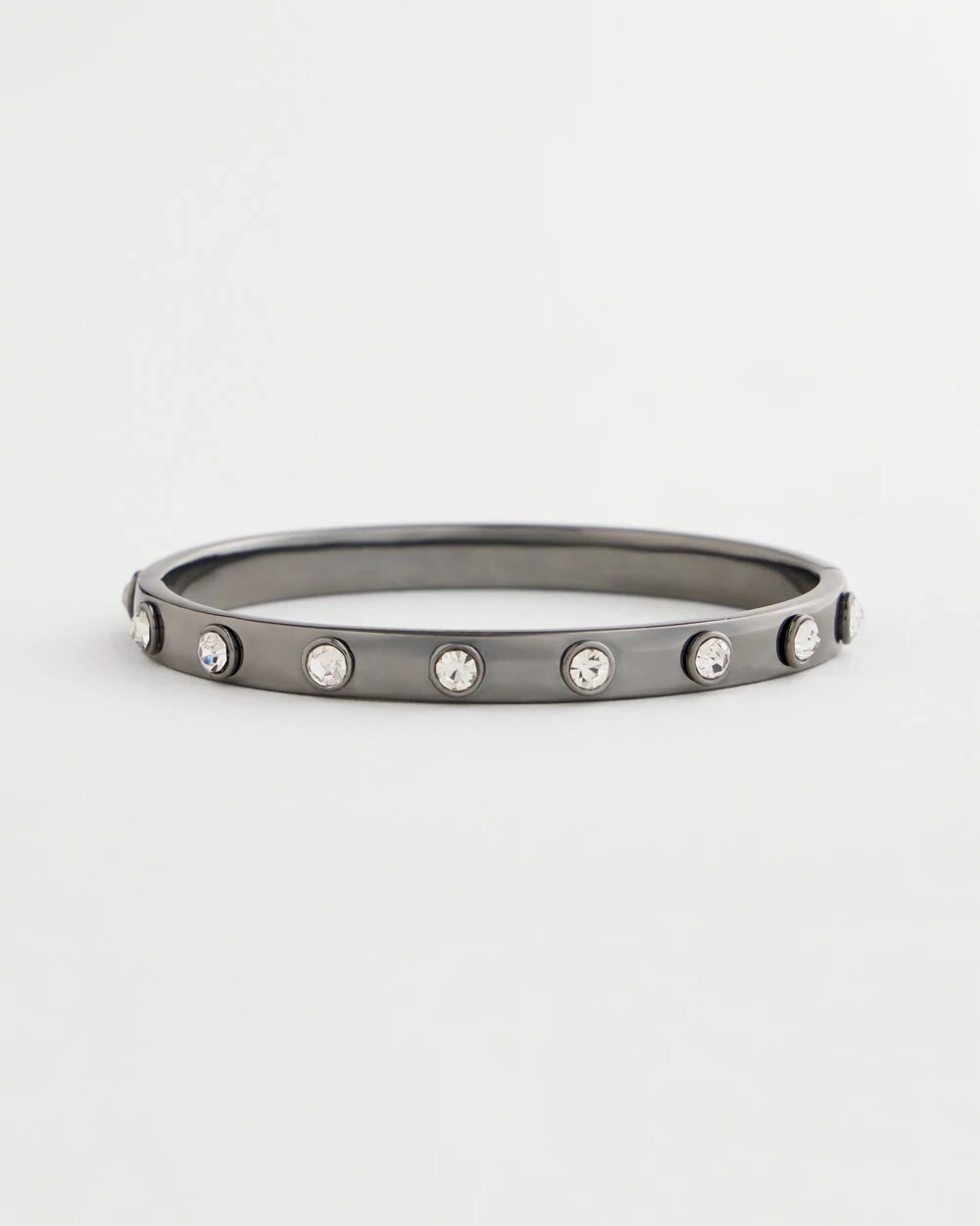 Chico's Hematite Rhinestone Tone Bangle