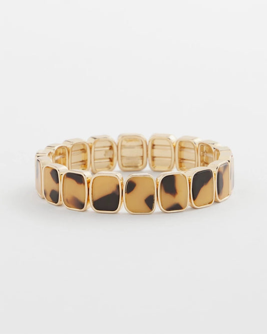 Chico's Tortoise Square Stretch Bracelet