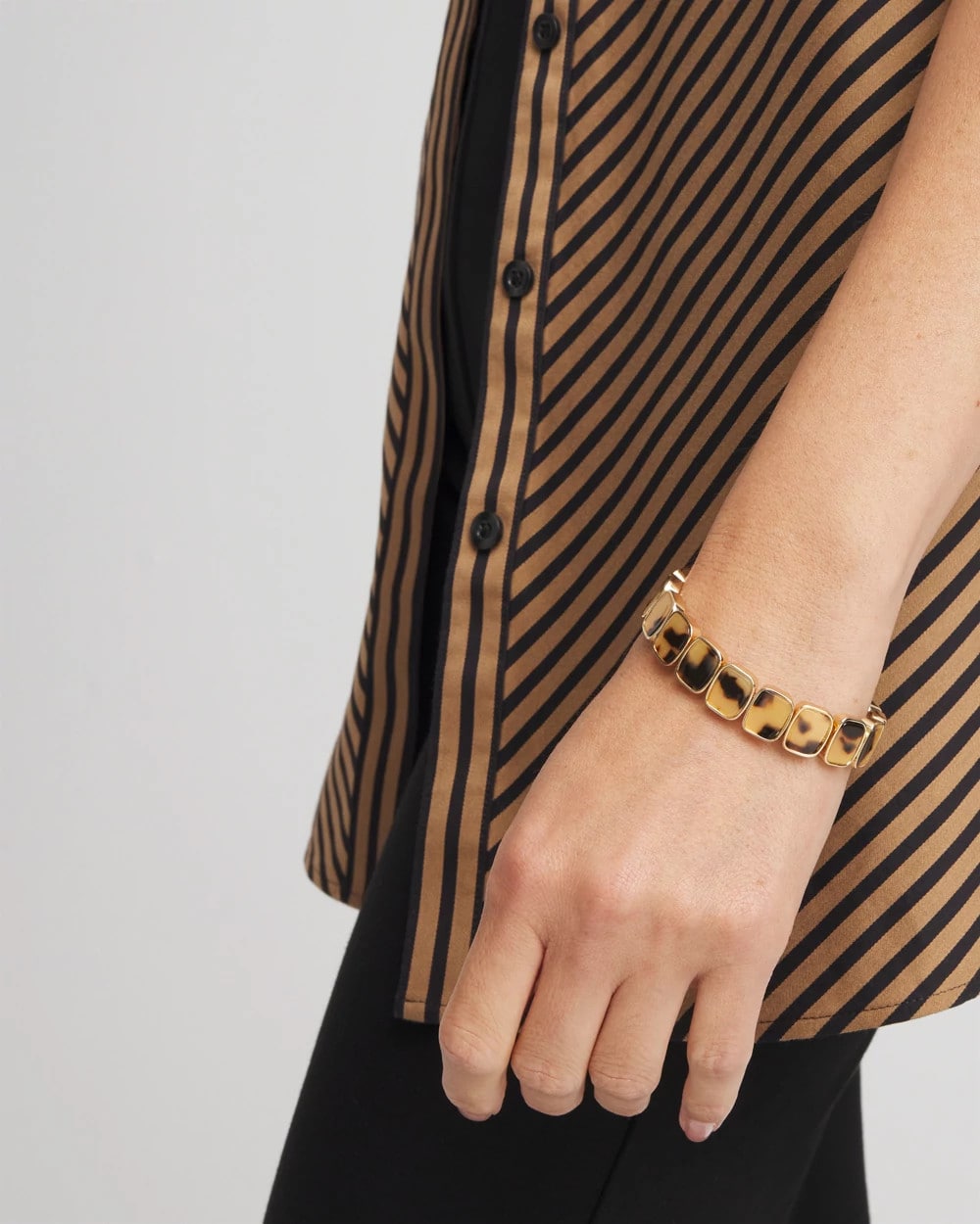 Chico's Tortoise Square Stretch Bracelet