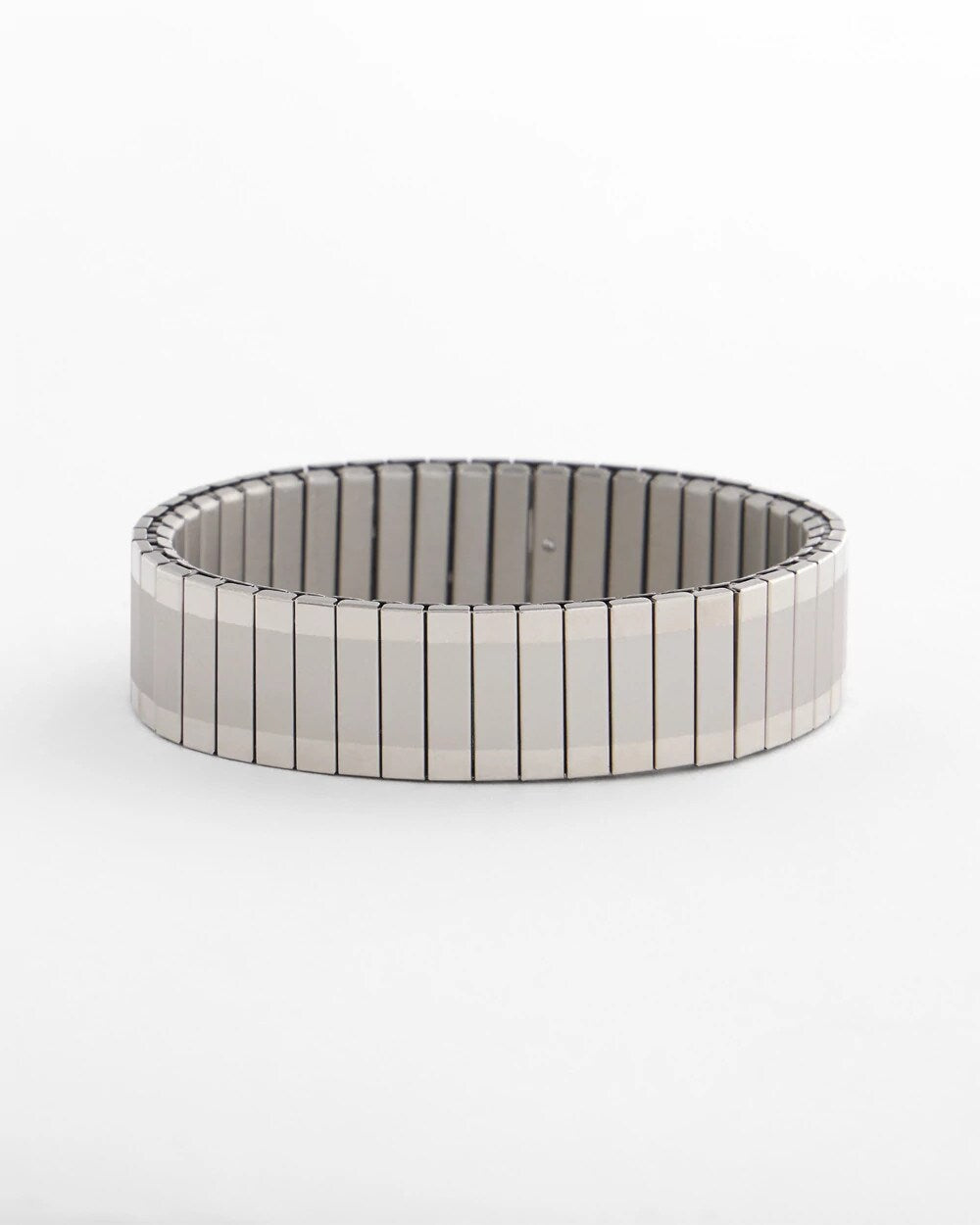 Chico's Silver Tone Stretch Watchband Bracelet