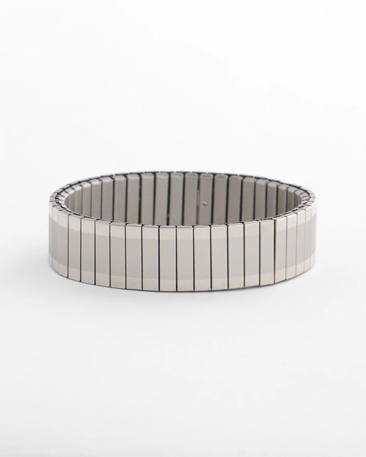 Chico's Silver Tone Stretch Watchband Bracelet