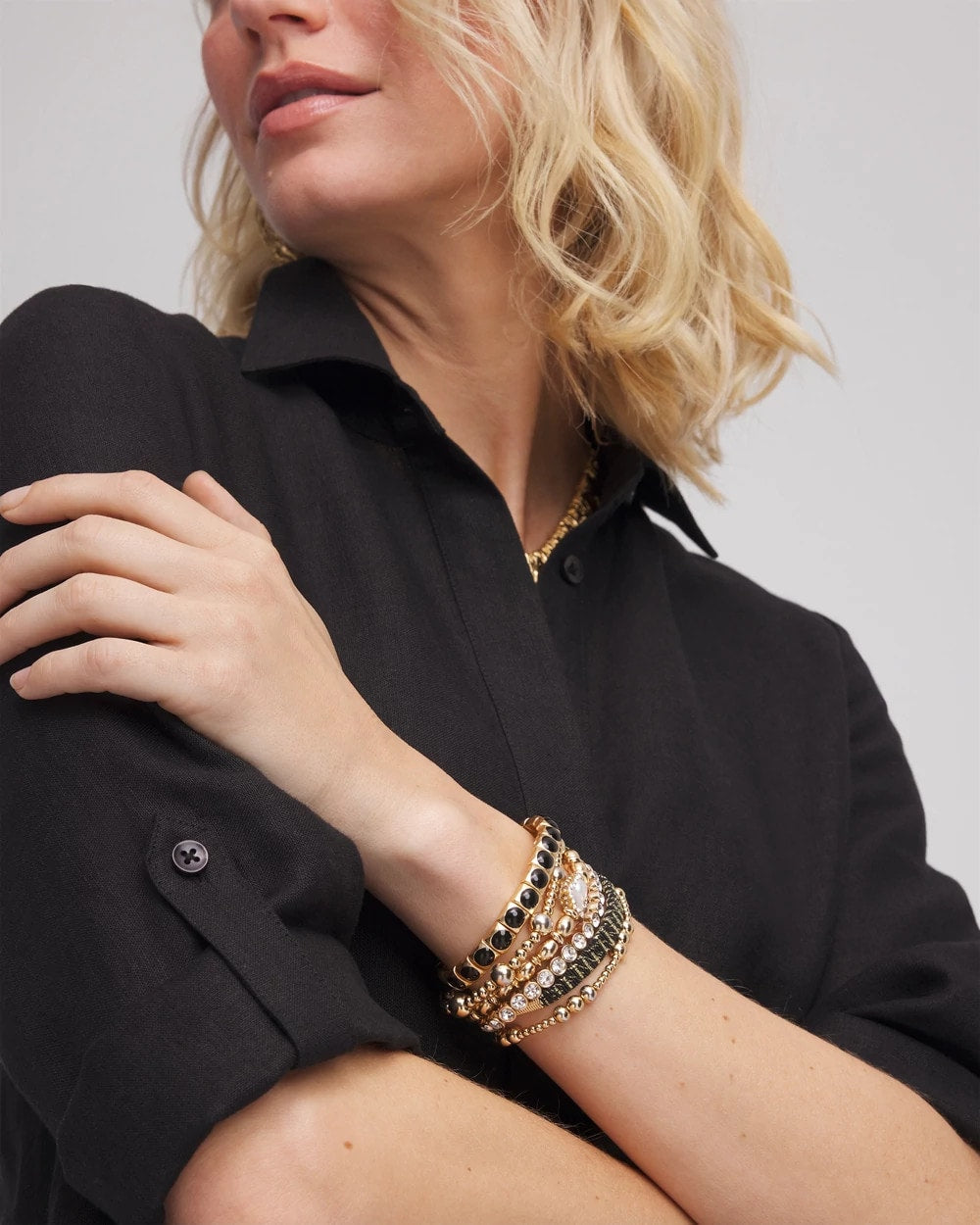 Chico's Thread Wrapped Cuff Bracelet