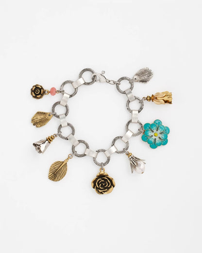 Chico's Spring Flower Charm Bracelet