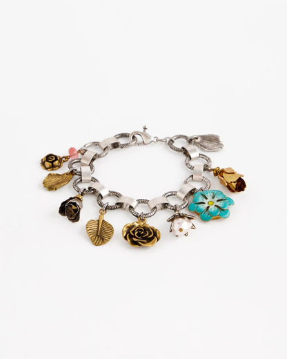 Chico's Spring Flower Charm Bracelet