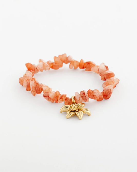 Chico's Aventurine Stone Chips Charm Bracelet