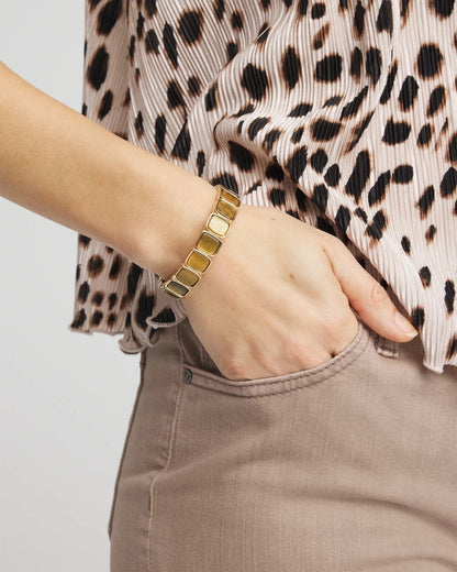 Chico's Neutral Square Stretch Bracelet