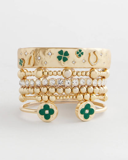 Chico's Four Leaf Clover Flex Cuff Bracelet