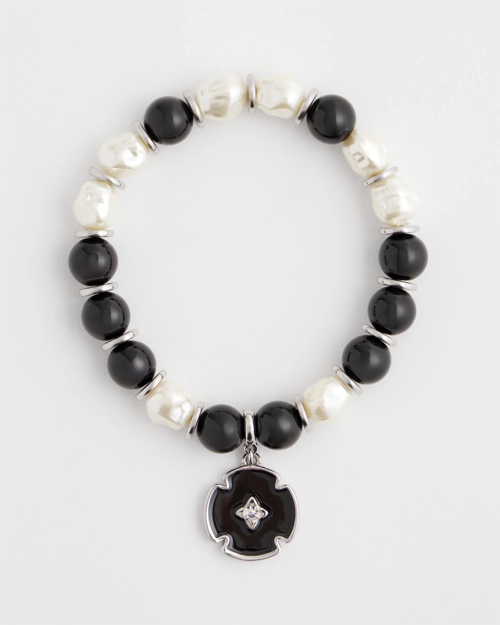 Chico's Beaded Stretch Charm Bracelet