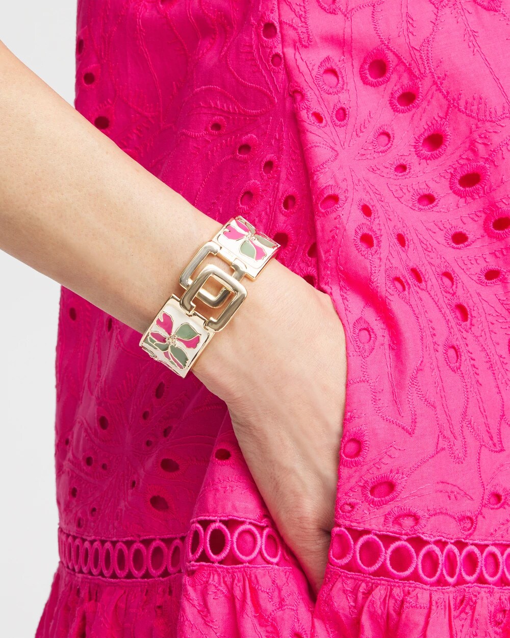 Chico's Chico's Click Floral Bracelet