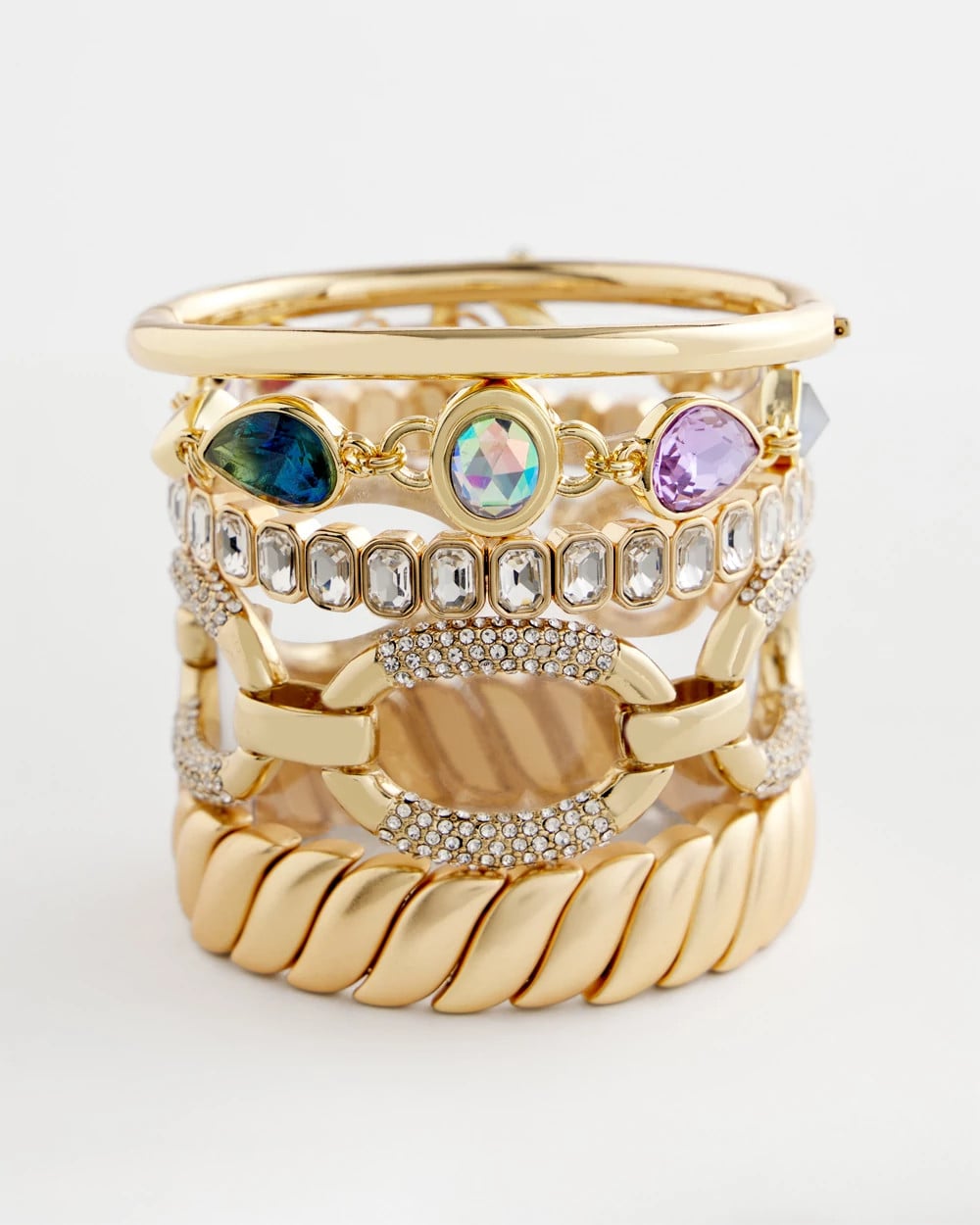 Chico's Large Pave Link Toggle Bracelet
