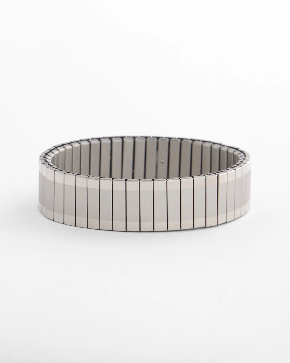 Chico's Silver Tone Stretch Watchband Bracelet