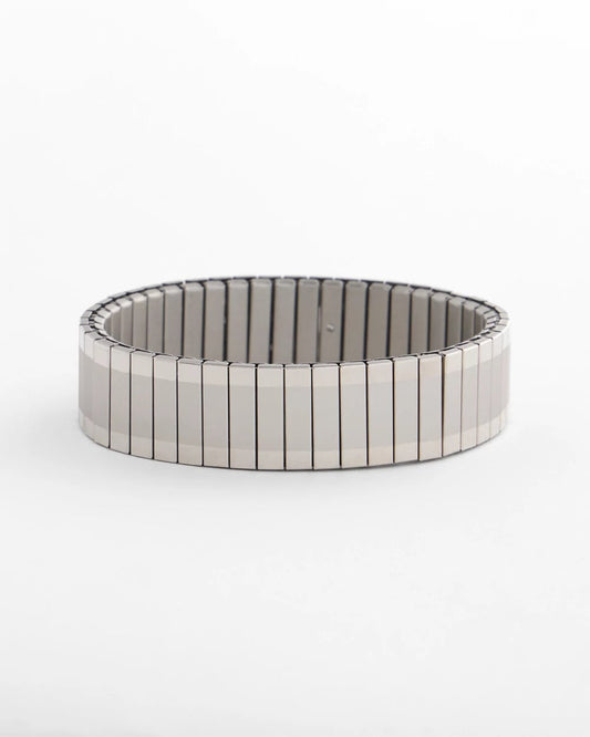 Chico's Silver Tone Stretch Watchband Bracelet