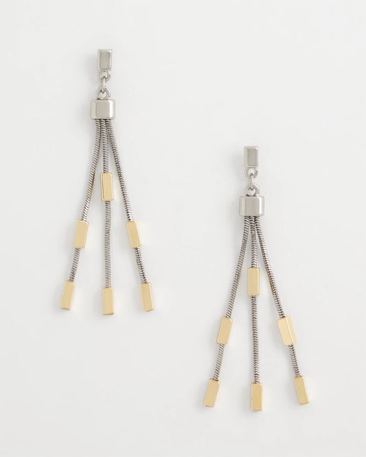 Chico's Mixed Metal Linear Earrings