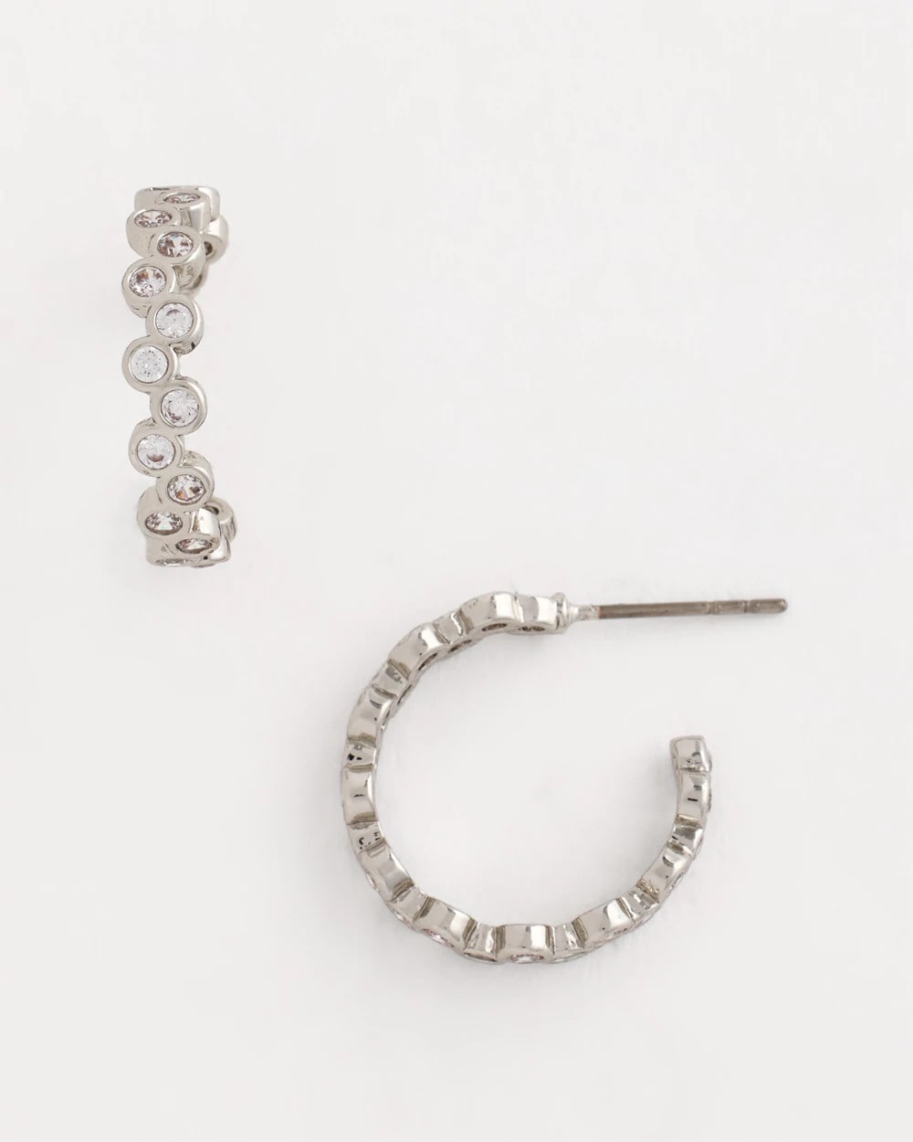 Chico's No Droop® Silvertone Hoop Earrings