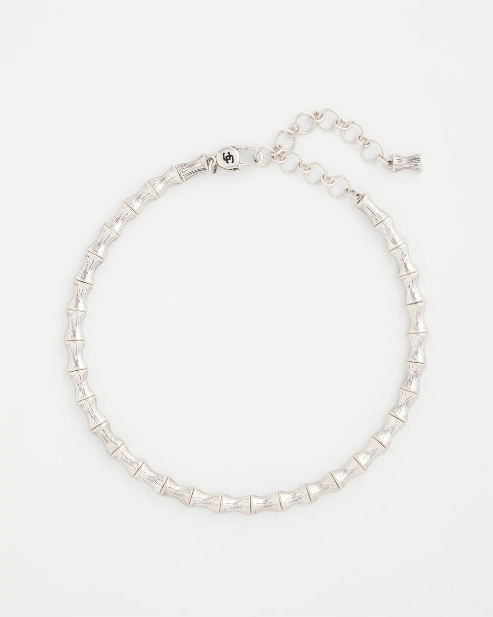 Chico's Silvertone Bamboo Collar Necklace