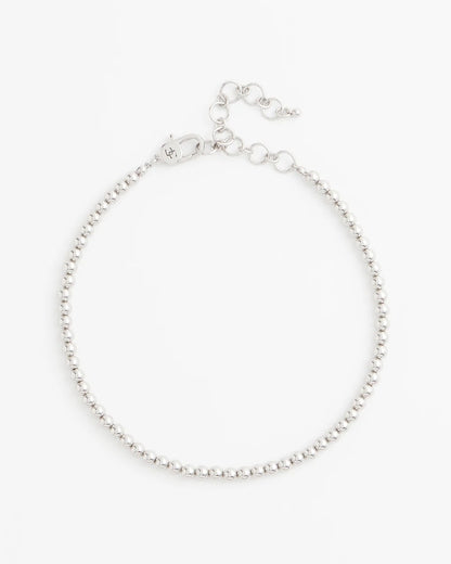Chico's Silvertone Beaded Necklace