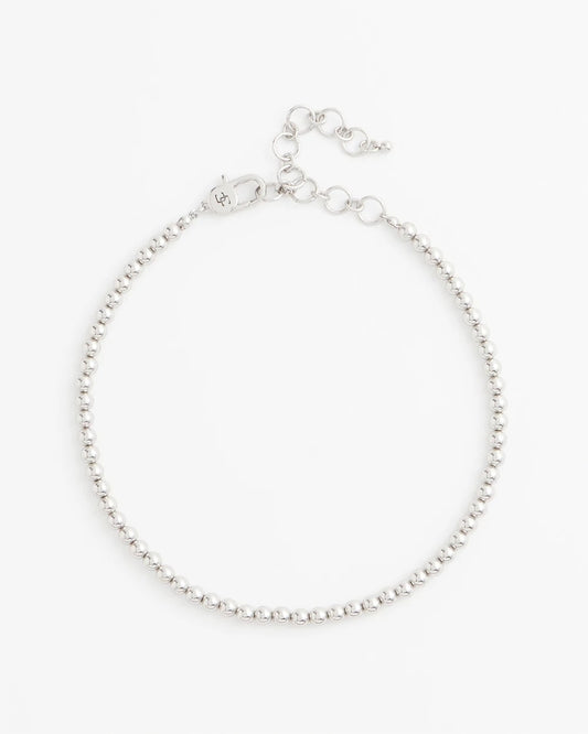 Chico's Silvertone Beaded Necklace
