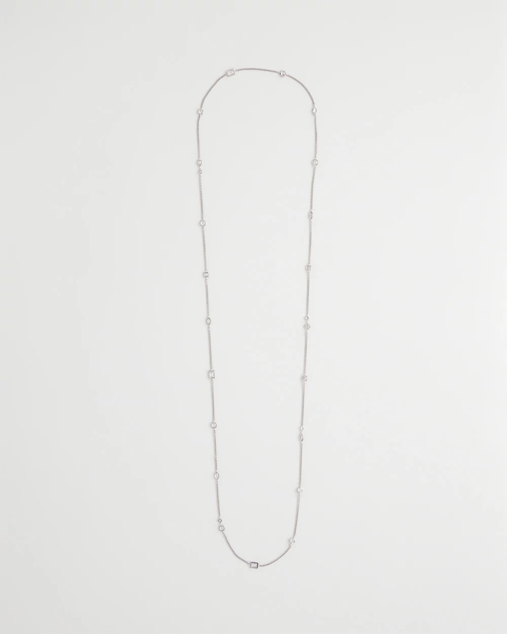 Chico's Fine Crystal Long Chain Necklace