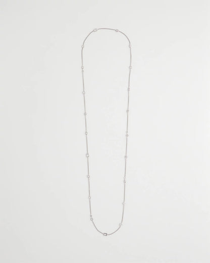 Chico's Fine Crystal Long Chain Necklace
