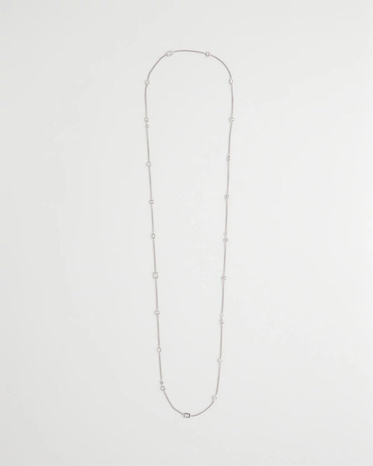 Chico's Fine Crystal Long Chain Necklace