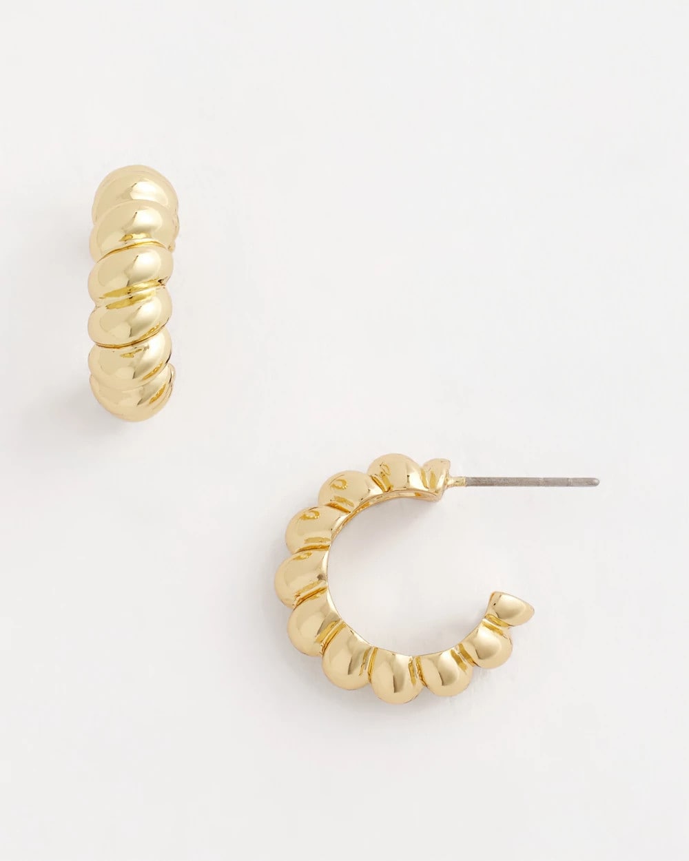 Chico's No Droop® Goldtone Twisted Hoop Earrings
