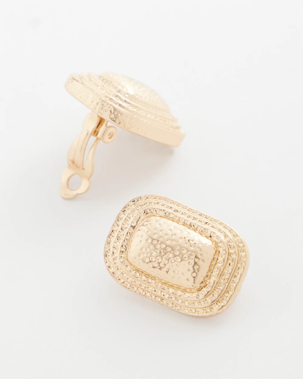 Chico's No Droop® Goldtone Square Clip-On Earrings