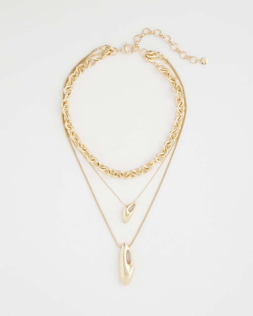 Chico's Convertible Three-Strand Pendant Necklace