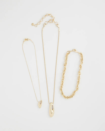 Chico's Convertible Three-Strand Pendant Necklace