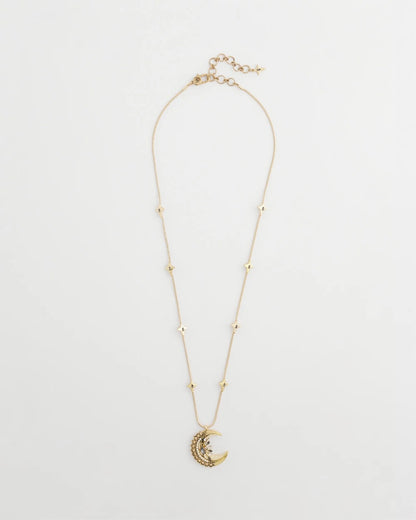 Chico's Gold Moon Pendant Necklace
