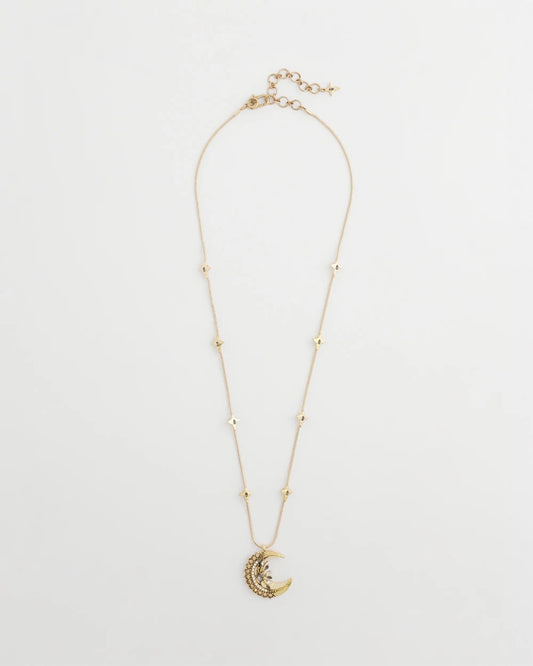 Chico's Gold Moon Pendant Necklace