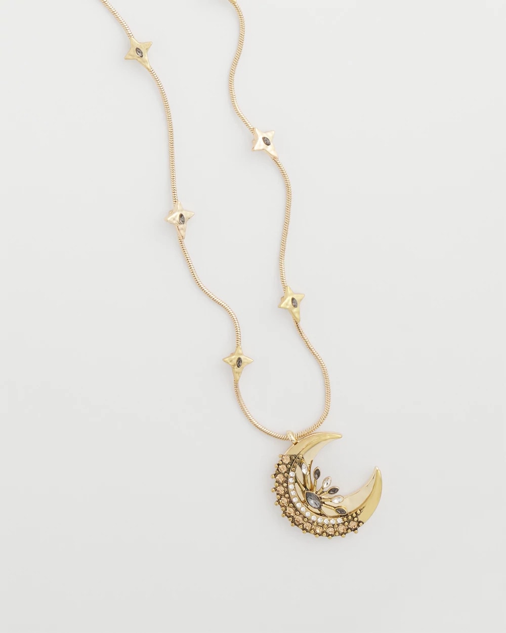 Chico's Gold Moon Pendant Necklace