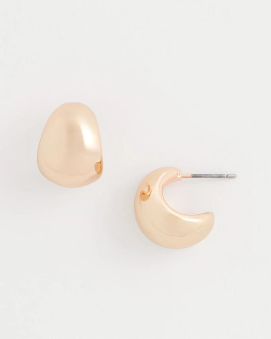 Chico's Rose Gold Huggie Hoop Earrings