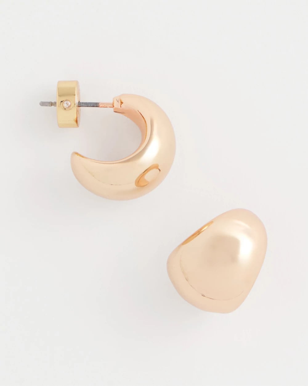 Chico's Rose Gold Huggie Hoop Earrings