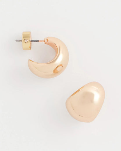 Chico's Rose Gold Huggie Hoop Earrings