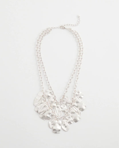 Chico's Double Square Charm Pendant Necklace