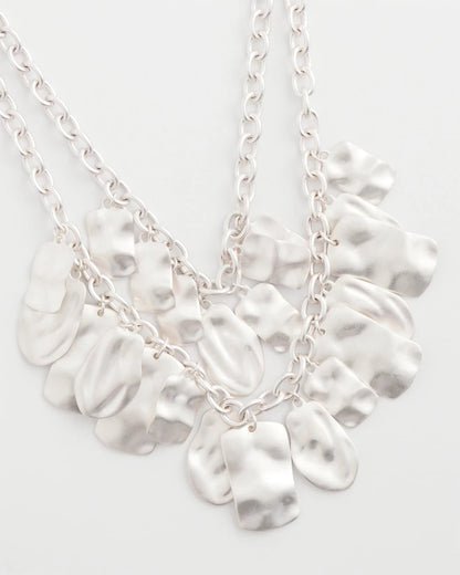 Chico's Double Square Charm Pendant Necklace
