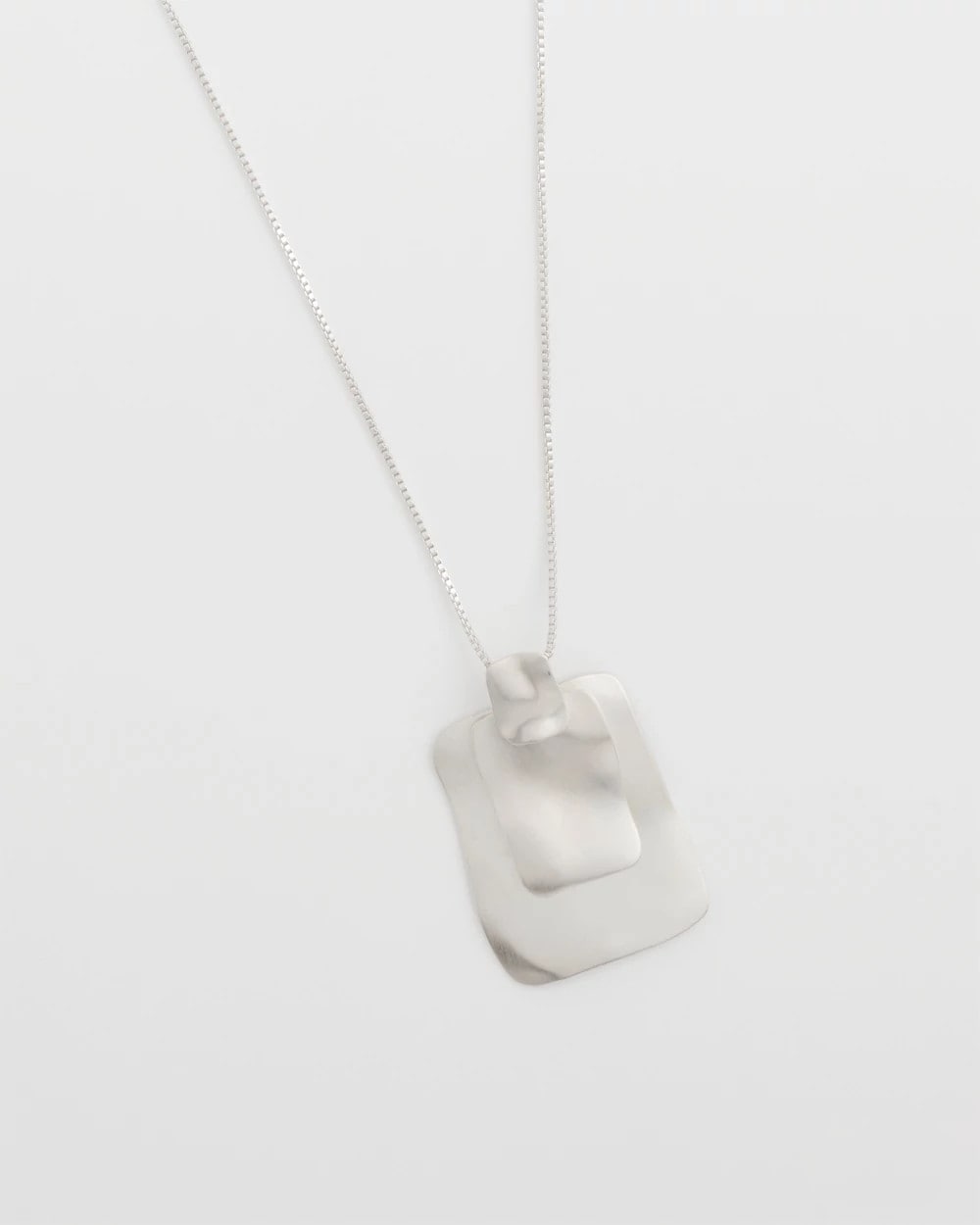 Chico's Adjustable Square Pendant Necklace
