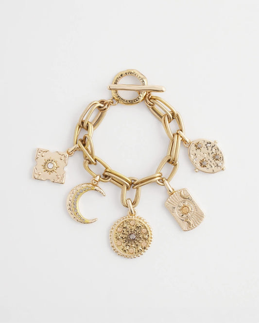 Chico's Gold Celestial Charm Bracelet