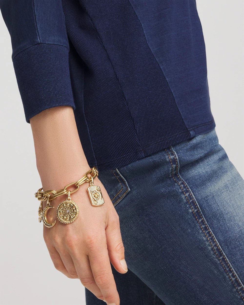 Chico's Gold Celestial Charm Bracelet
