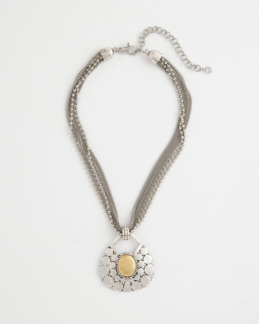 Chico's Island Metal Pendant Necklace