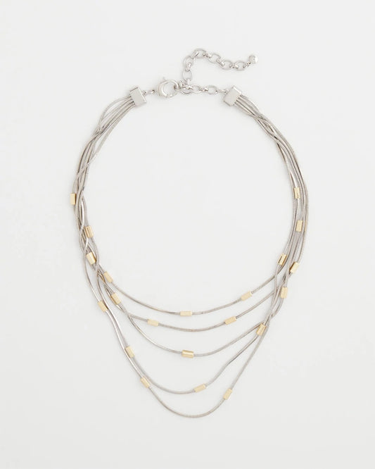 Chico's Mixed Metal Multi-Strand Necklace