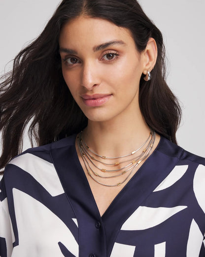 Chico's Mixed Metal Multi-Strand Necklace