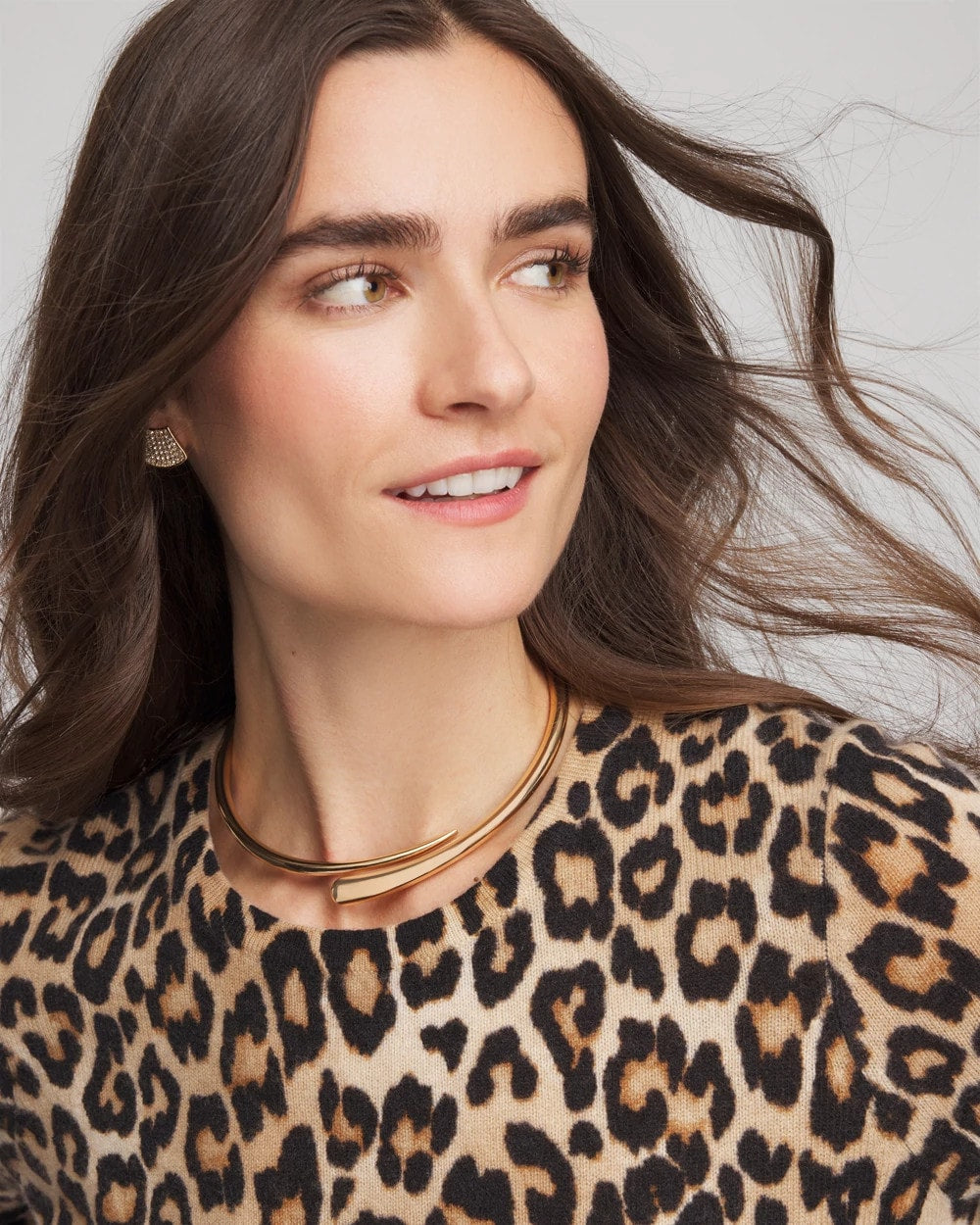 Chico's Gold Hinge Collar Necklace